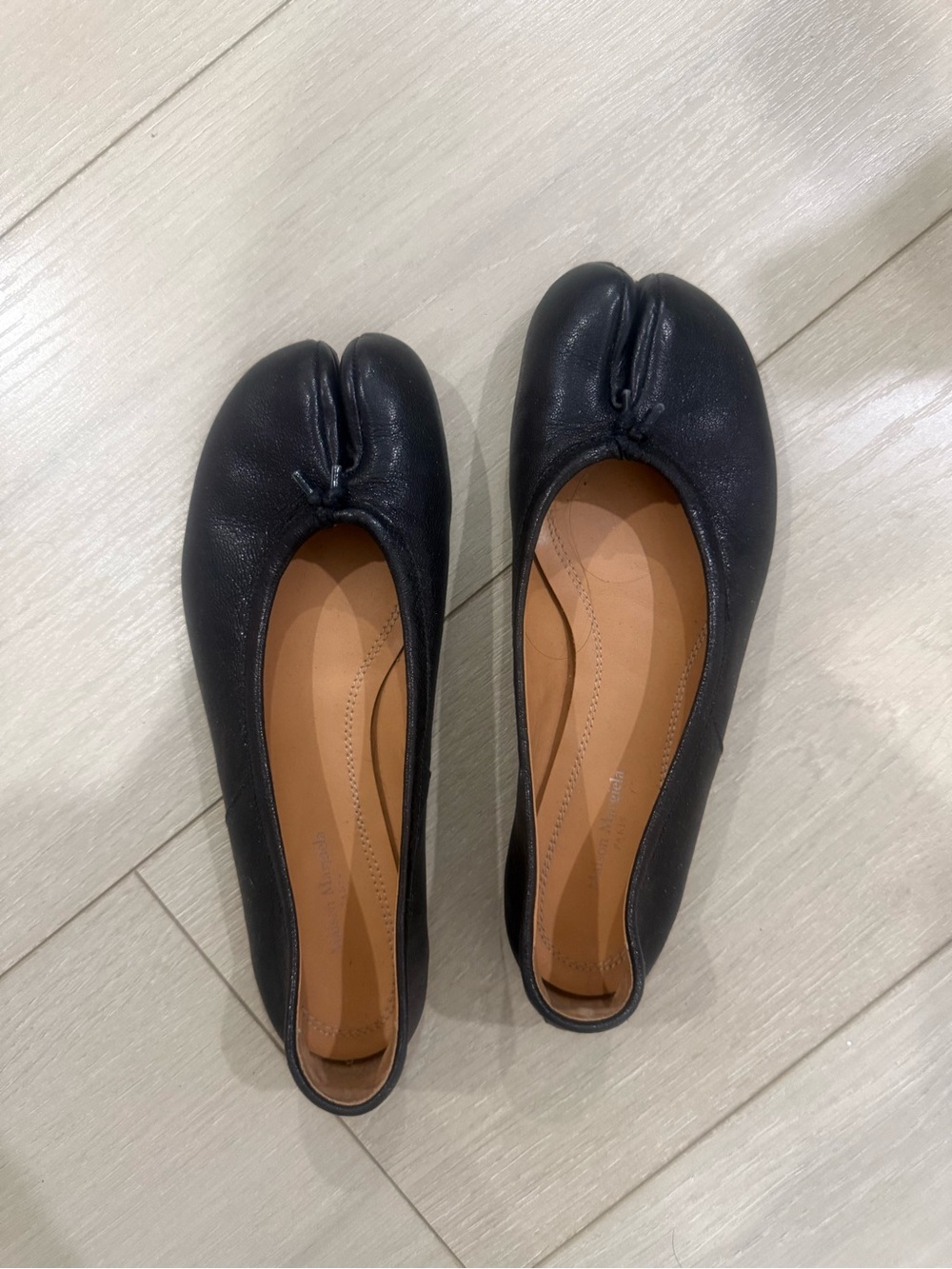 Maison Martin Margiela Black Split-Toe Ballet Flats